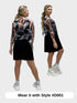 Asymmetrical Mesh See - Through Poncho Top - T2637